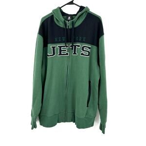 NFL Team Apparel Size‎ XL Jacket New York Jets Green Zip Up Hoodie Outerwear